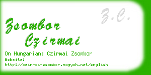 zsombor czirmai business card